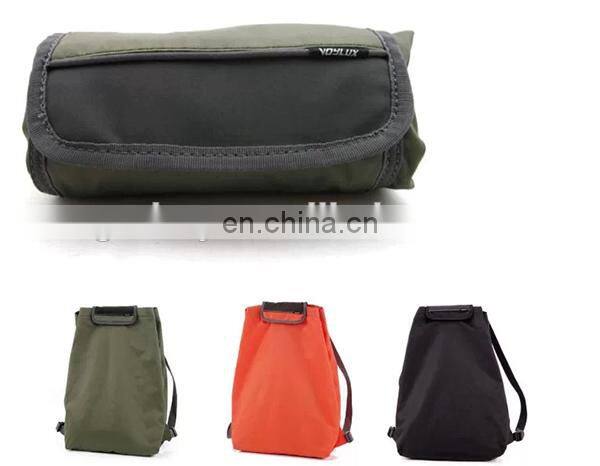 Plain color latest design foldbale travel bagpack