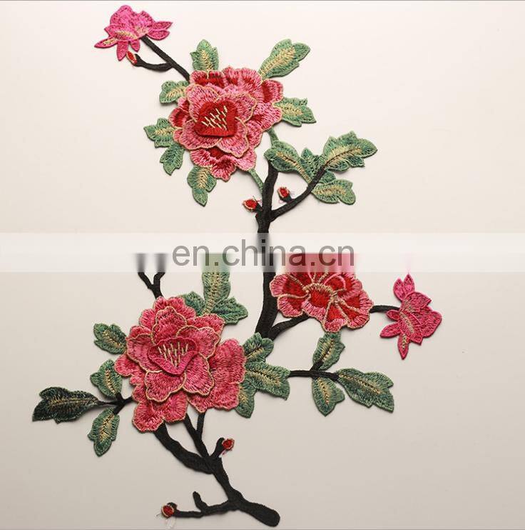 2017 custom decorative multicolor polyester flower design lace trim