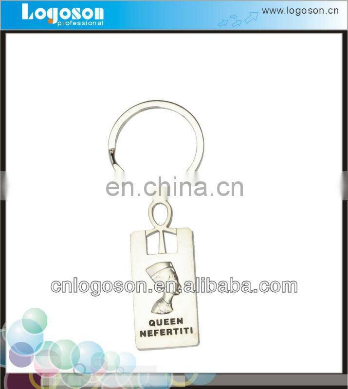 Free Samples Queen Nefertiti Sovenirs Custom Printed Logo Metal Keyrings
