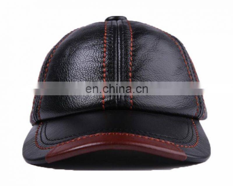 Man Cap Gorras Fishing Hat Outdoor Camping Hiking Baseball Genuine Leather cap