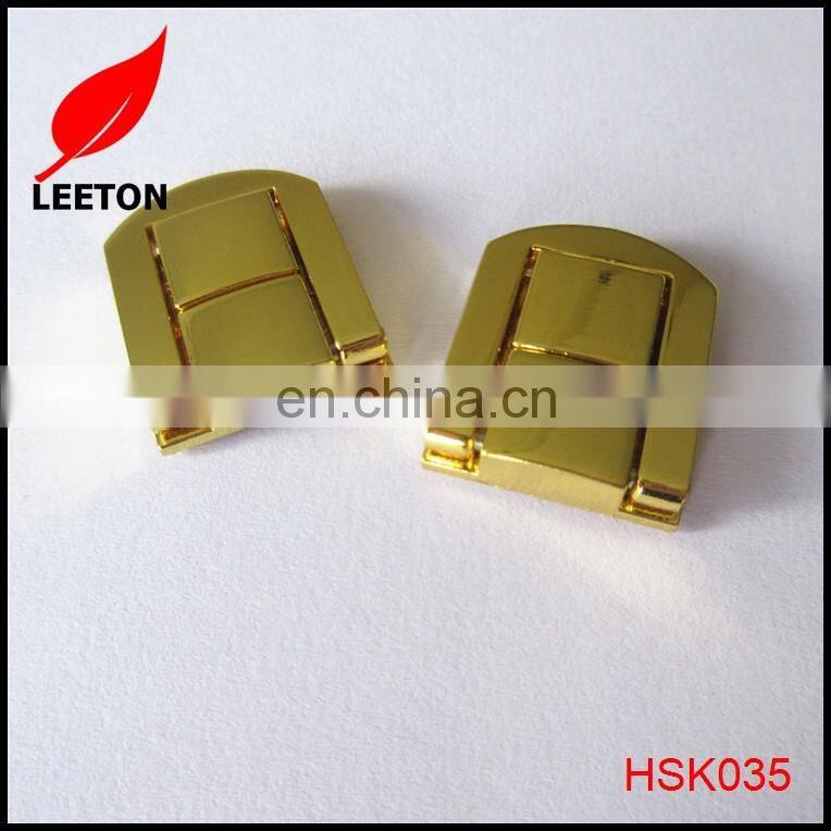 Good quality shiny gold wooden box lock
