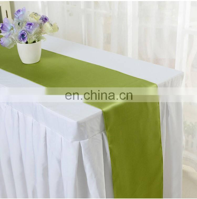 factory hot selling 100%ployester satin table runner for wedding
