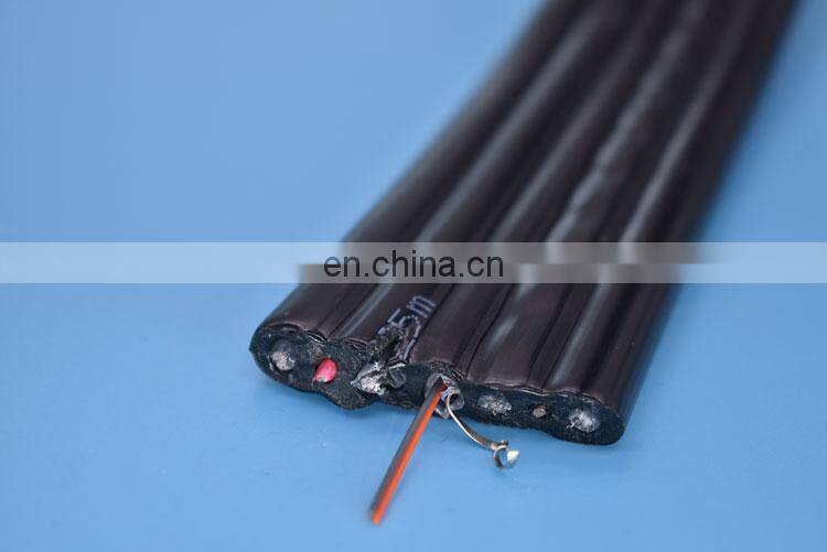 Elevator CCTV cable flat traveling cable with fiber optical for overhead cranes conveyors lift parts