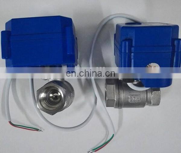 CWX-15N 2 Way G1/2" motor valve SS304 CR01 12V DC / 3-6V DC mini stainless steel electric ball valve