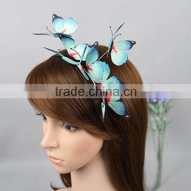 High - Quality Girls Fascinator Cloth Simulation Butterfly Headband Hairband