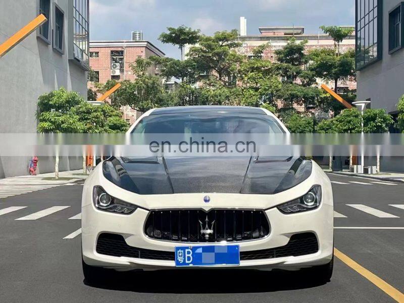 Runde Carbon Fiber Material For Maserati Ghibli Aspec Style Body Kit Front Lip Rear Lip Side Skirt Spoiler Hood Cover