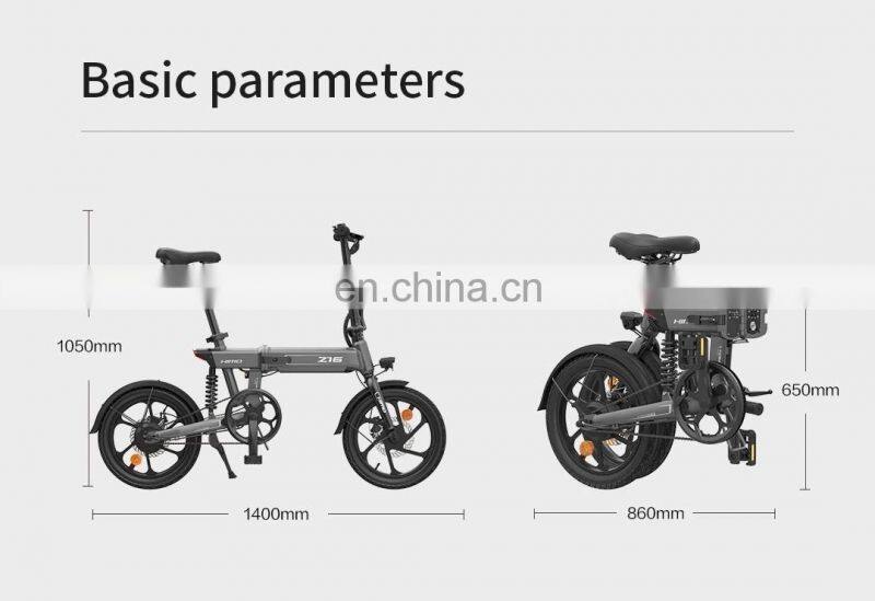 New original HIMO Z16 folding electric bike 16 inch removable lithium battery electric bike 25 km /h top speed 80 km range of 3