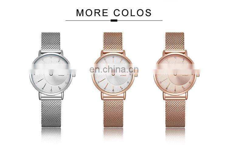 SHENGKE SK Quartz Watches K0093L Women Steel Mesh Watch Luxury Ladies Watch Japan Quartz