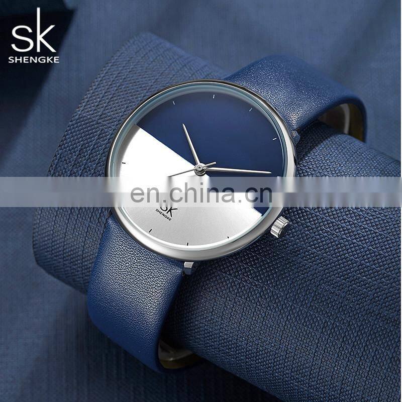 SHENGKE Pair Handwatch Valentine Classic Leather Band Unisex Watches Couple Wristwatch Lover Quartz Watches Mens watch sets