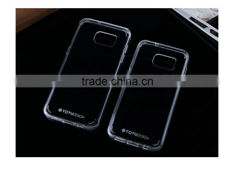 TOTU Wholesale Crystal Clear TPU+PC phone case for SAM S7/s7edge