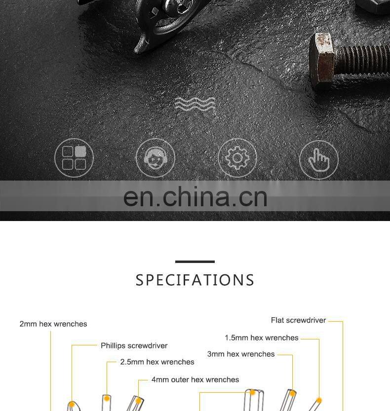 Exquisite gift multifunctional bicycle tool 11-in-one hexagonal wrench factory direct sales can be customized logo