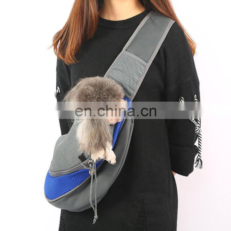 Breathable Pet Dog Carrier Outdoor Travel Pouch Mesh Oxford Single Shoulder Bag Sling Comfort Travel Tote Shoulder Bag