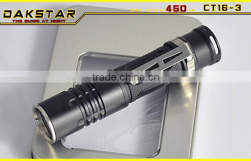 DAKSTAR CT16-3 XM-L U2 450LM AA or 14500 mini led flashlight