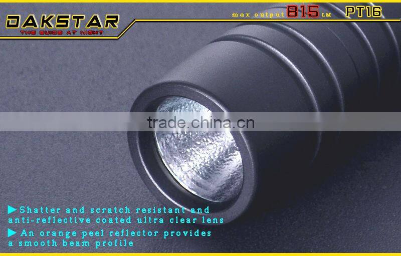 DAKSTAR PT16 CREE LED XML T6 815LM 18650 Rechargeable Aluminum Mini Police Emergency Pocket LED Flashlight