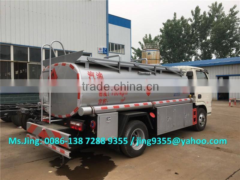 Madagascar 5-6m3 mini diesel fuel truck price, fuel tanker truck with fuel dispenser