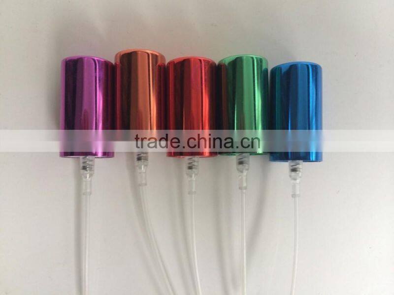 Golden alumite pump sprayer, golden aluminum spray for perfume bottle
