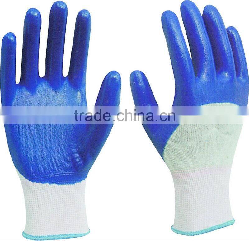 Nitrile coated glove,safety gloves nitrile coated with 13gauge(high quality)