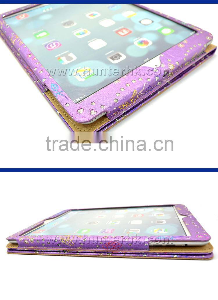 Shiny Diamond Rose Flower Tablet Case For ipad Air 2