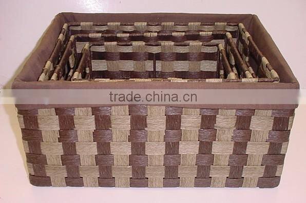 Set of 4 paper rope baskets,paper rope basket,basket