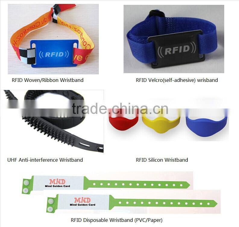 MDW85 Colored Ticket RFID 14443A NFC Wristbands