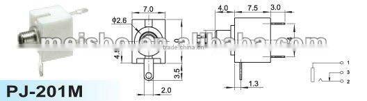 3.5mm female dual phone jack