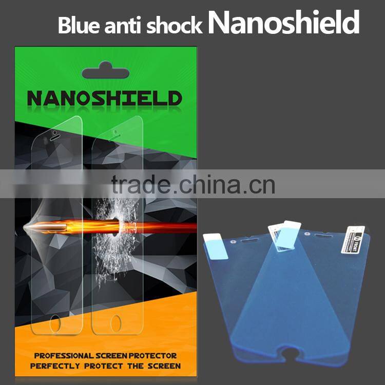 Blue nano anti shock screen protector for iphone 6 anti shock screen film