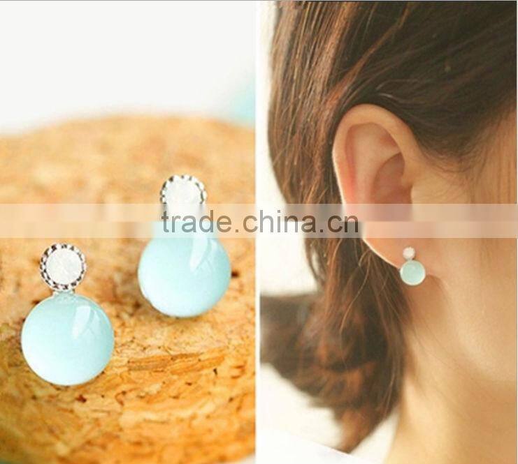 Summer fashion Earring Round Drop Earrings Light blue Fashion Earring