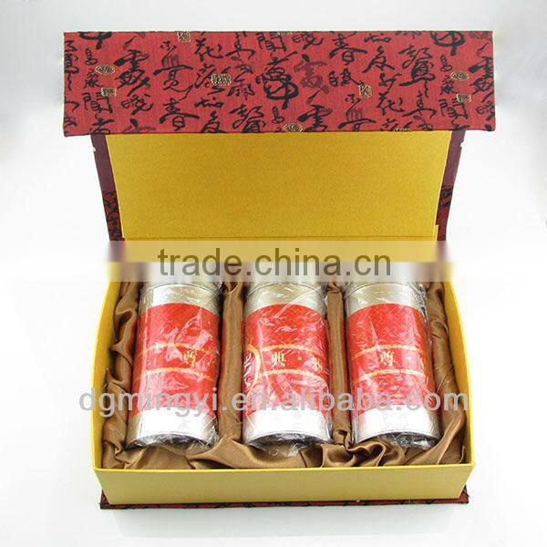 silver foiled fabric paper tea set box
