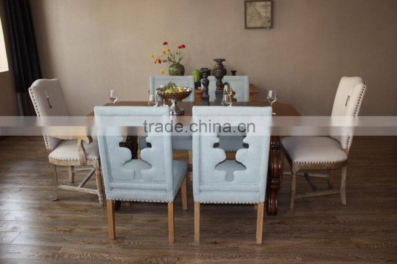 Shabby chic brushed blue console table with drawers wood console table