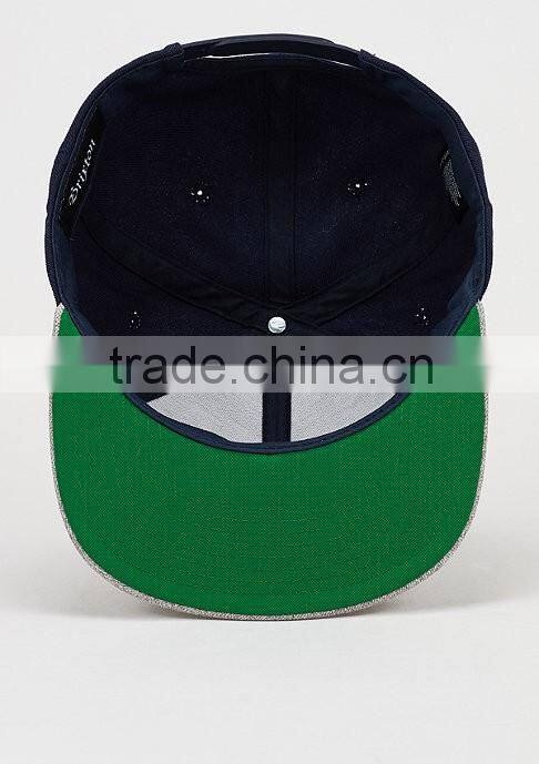 Fashion mens stylish patch embroidery blue cotton snapback hats