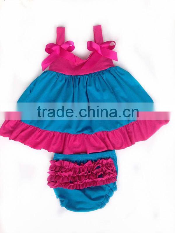 2015 baby girl swing top set leopard printed top set with bloomer for kids