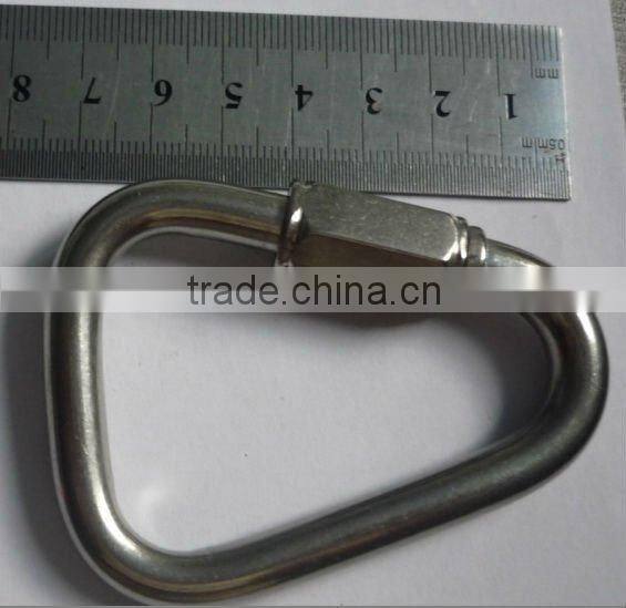 Steel Electric Galvanized delta shaped quick link carabiner rigging hook manufacturer