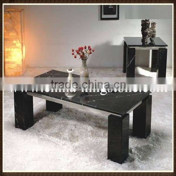 Black Marquina marble inlay table top