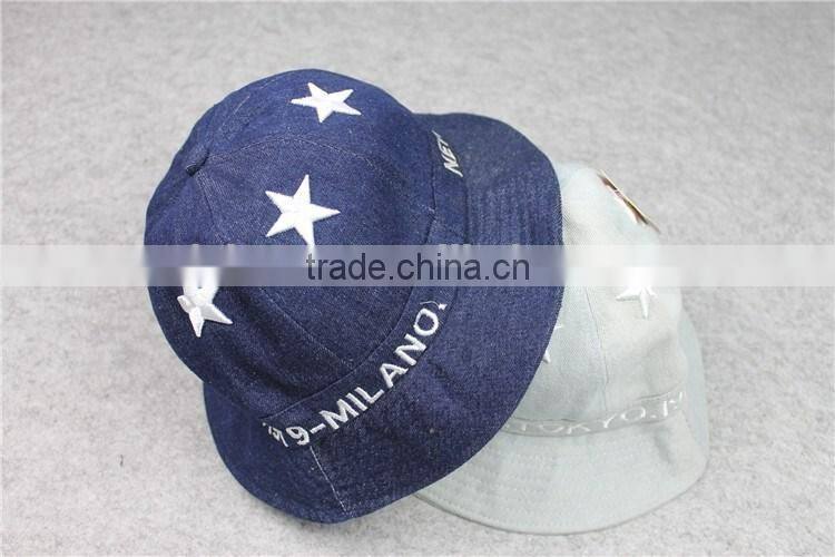 BUKH002D Fashion blue fisherman caps New wide brim bucket hat Camping hiking hat