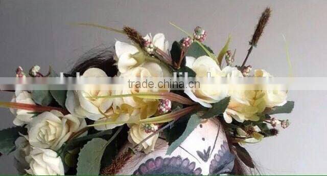 Wholesale Artificial Rose Flower Wedding Crown Head Band tiara flower crown