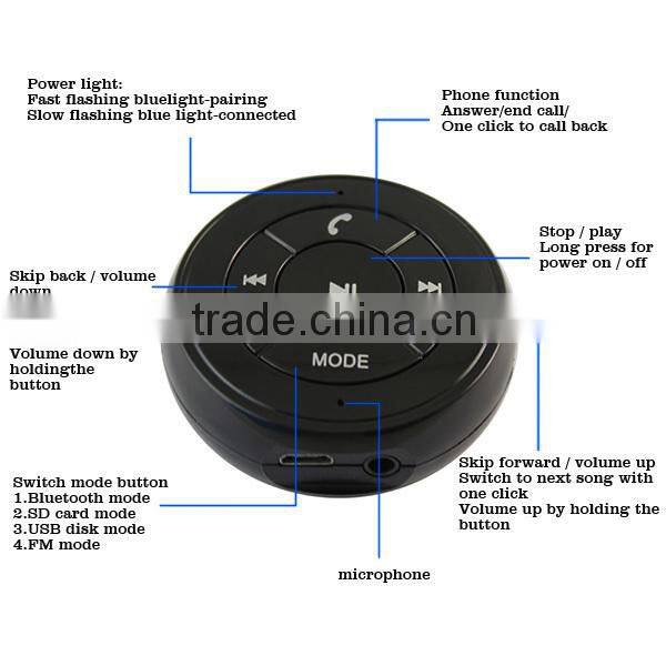 Wireless AUX Bluetooth Music Receiver Hands-free Car Kit Adapter