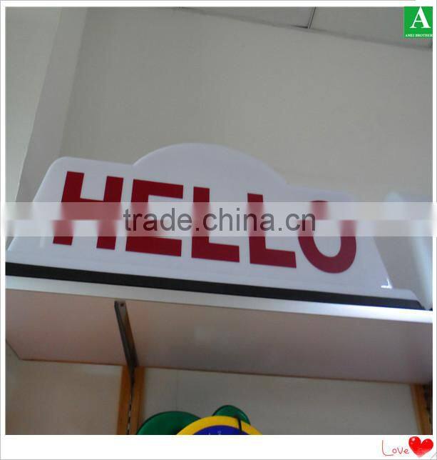 Custom made vacuum form advertising plastic light box display