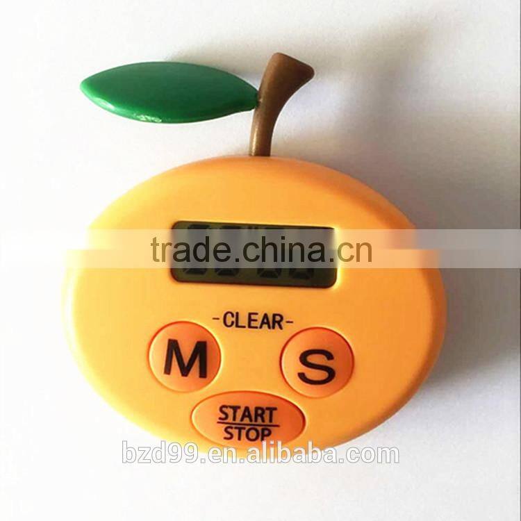 New Style Custom Tomato Orange Fruit Electronic Count Time Timer / Count Up/down Household Necessary and Promotional Items
