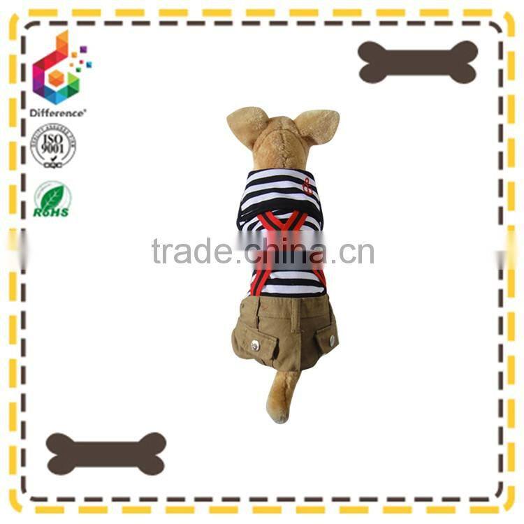 Pet coat pet cloth sailor stripe dress for boy dogs