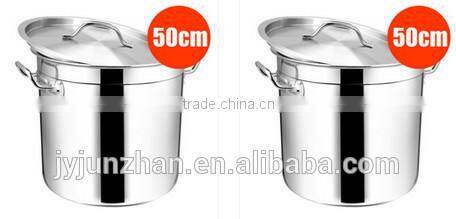 Induction Bottom Double Ears Stainless Steel Restaurant Commercial Cooking Pots for Sale