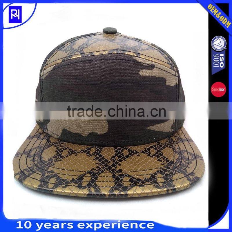 High quality custom New style blank snapback Cap blank camo baseball hats