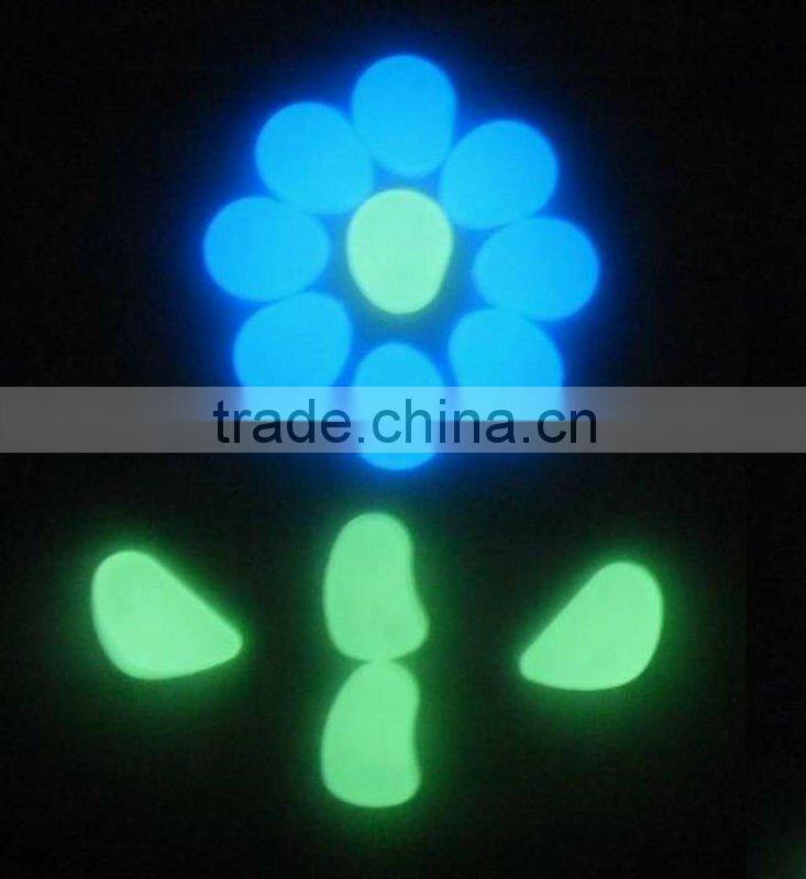 photoluminescent stones/glow in the dark stone/glow pebble