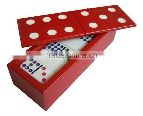 High Gloss Bubinga Wooden Domino Box