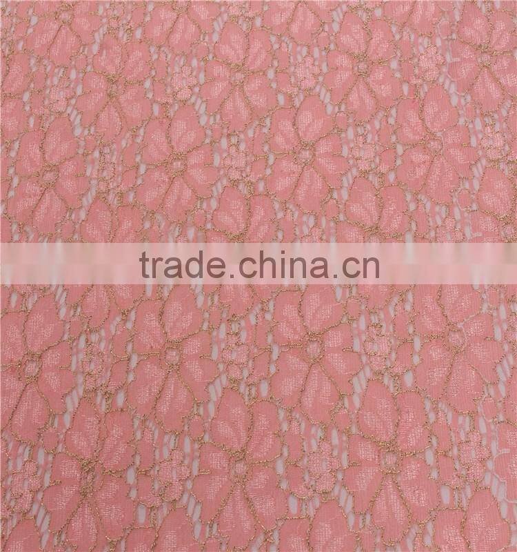 2015 african gold cord cotton guipure lace fabric