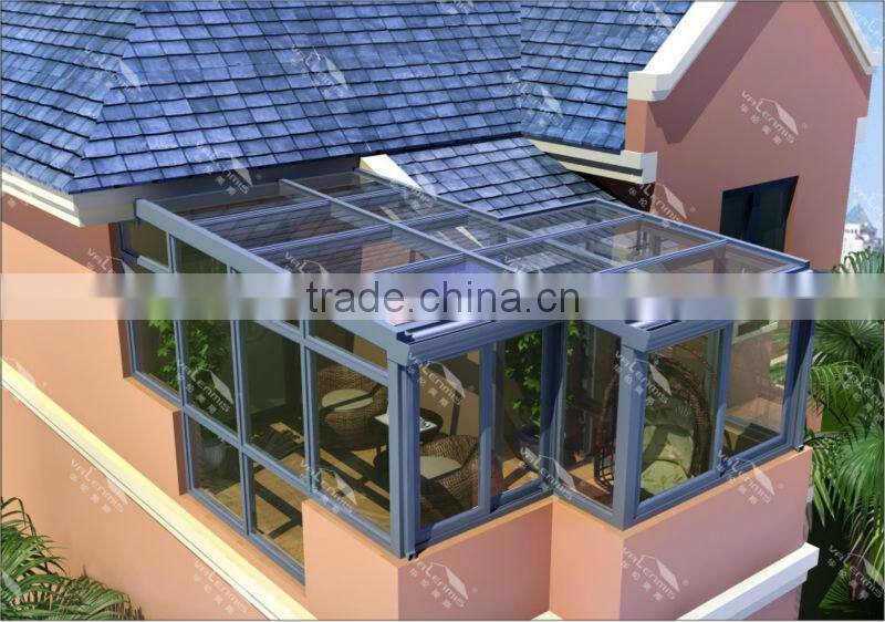 Customized high quality design aluminum sunrooms/glass house for buildings