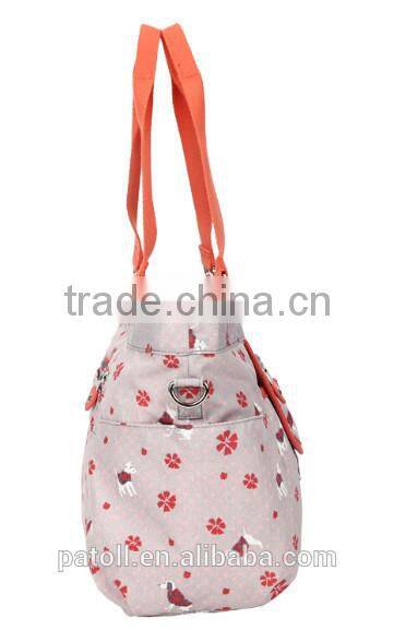 Promotional 600d polyester canvas tote bag wholesale/large zippered tote bag