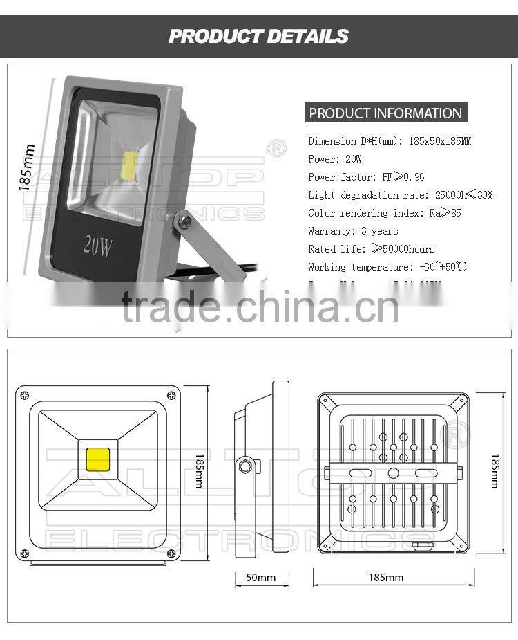 Low power high lumen cob dc 12v led flood light 30 watt