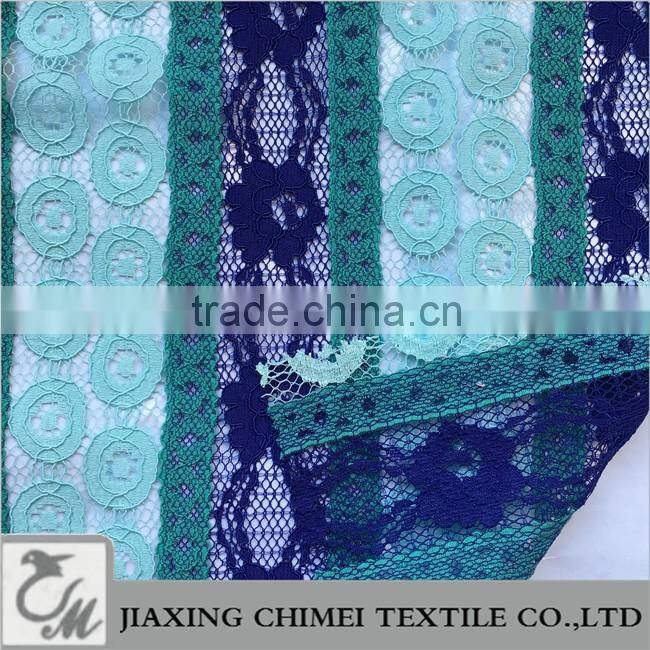 colorful lace fabric bule lace