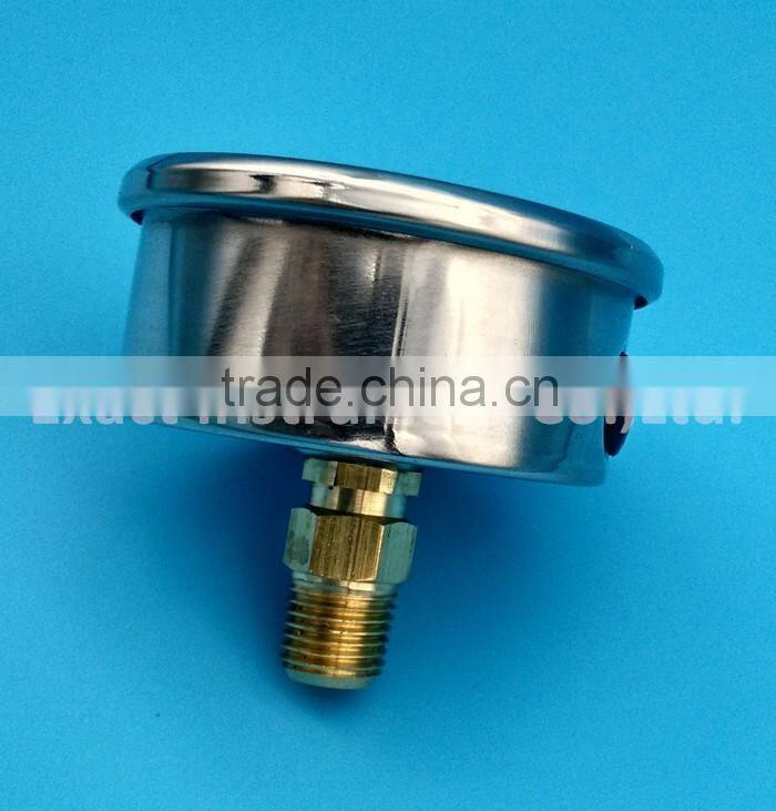 63mm Back Entry Bourdon Tube Liquid Filled Pressure Gauge