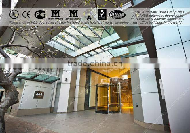 Australia office building , all glass revolving door, ISO9001 CE UL certificate